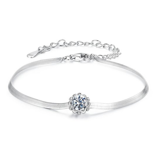 Pulsera Serpiente Moissanita - Plata .925