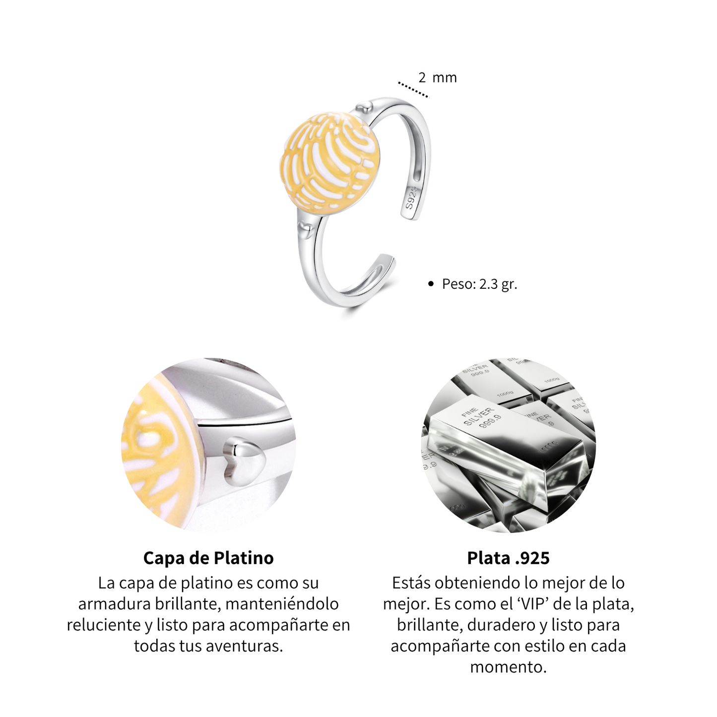 Anillo Concha - Plata .925