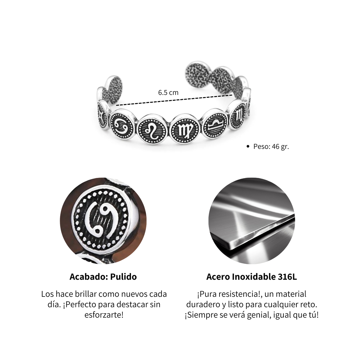 Pulsera Constelaciones - Acero Inox.