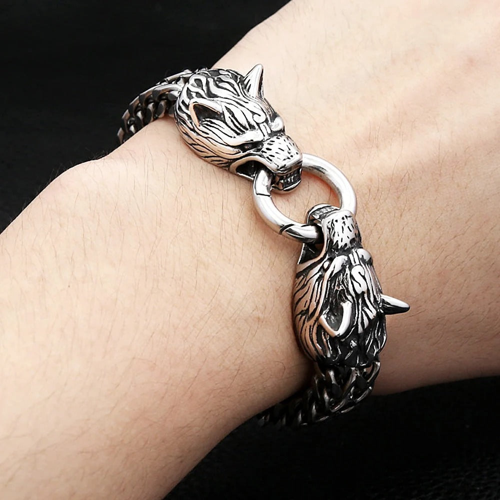 Pulsera Lobo Alfa - Acero Inox