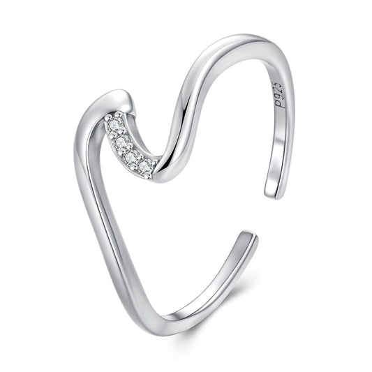 Anillo Ola - Plata .925