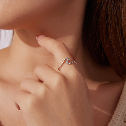 Anillo Ola - Plata .925