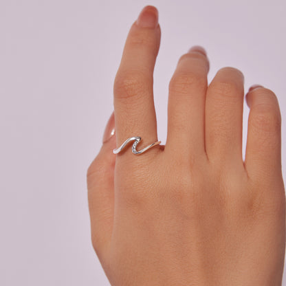 Anillo Ola - Plata .925