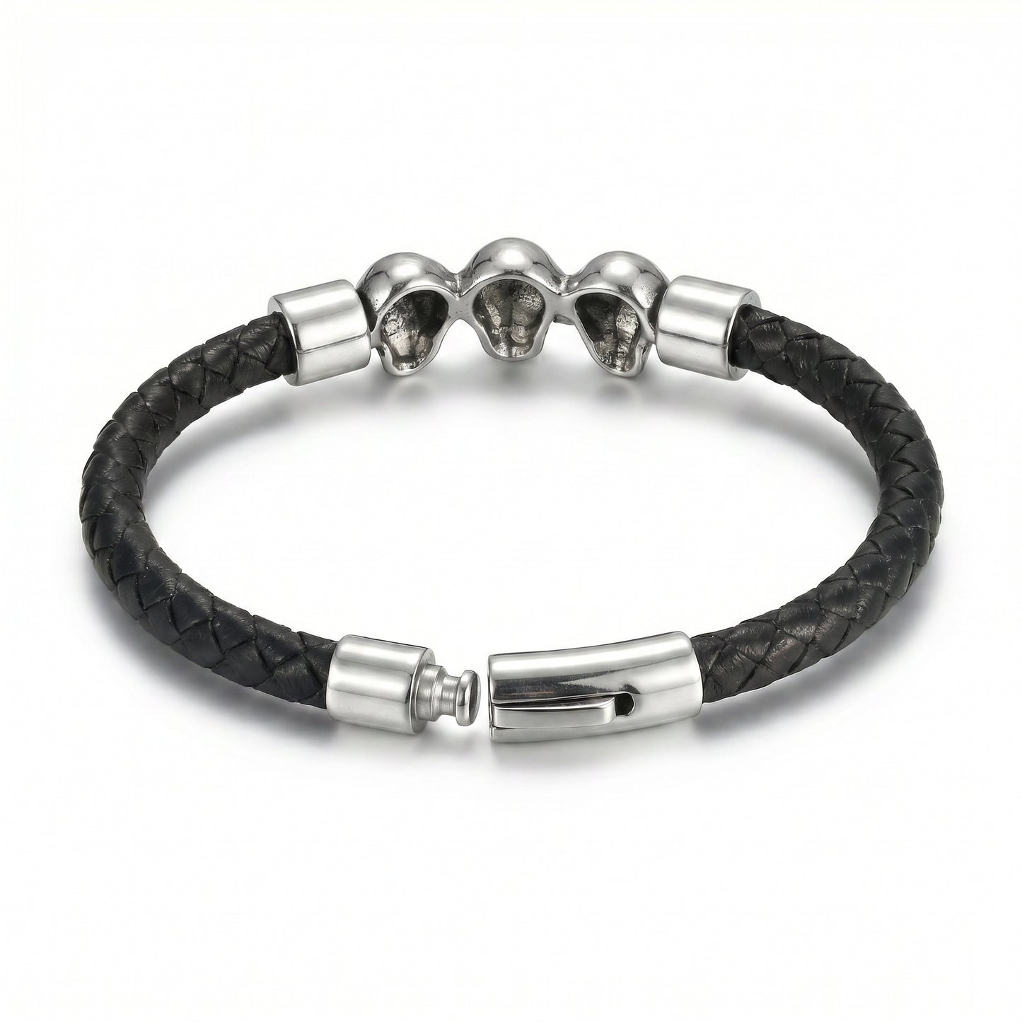 Pulsera Triple Calabera - Piel Natural
