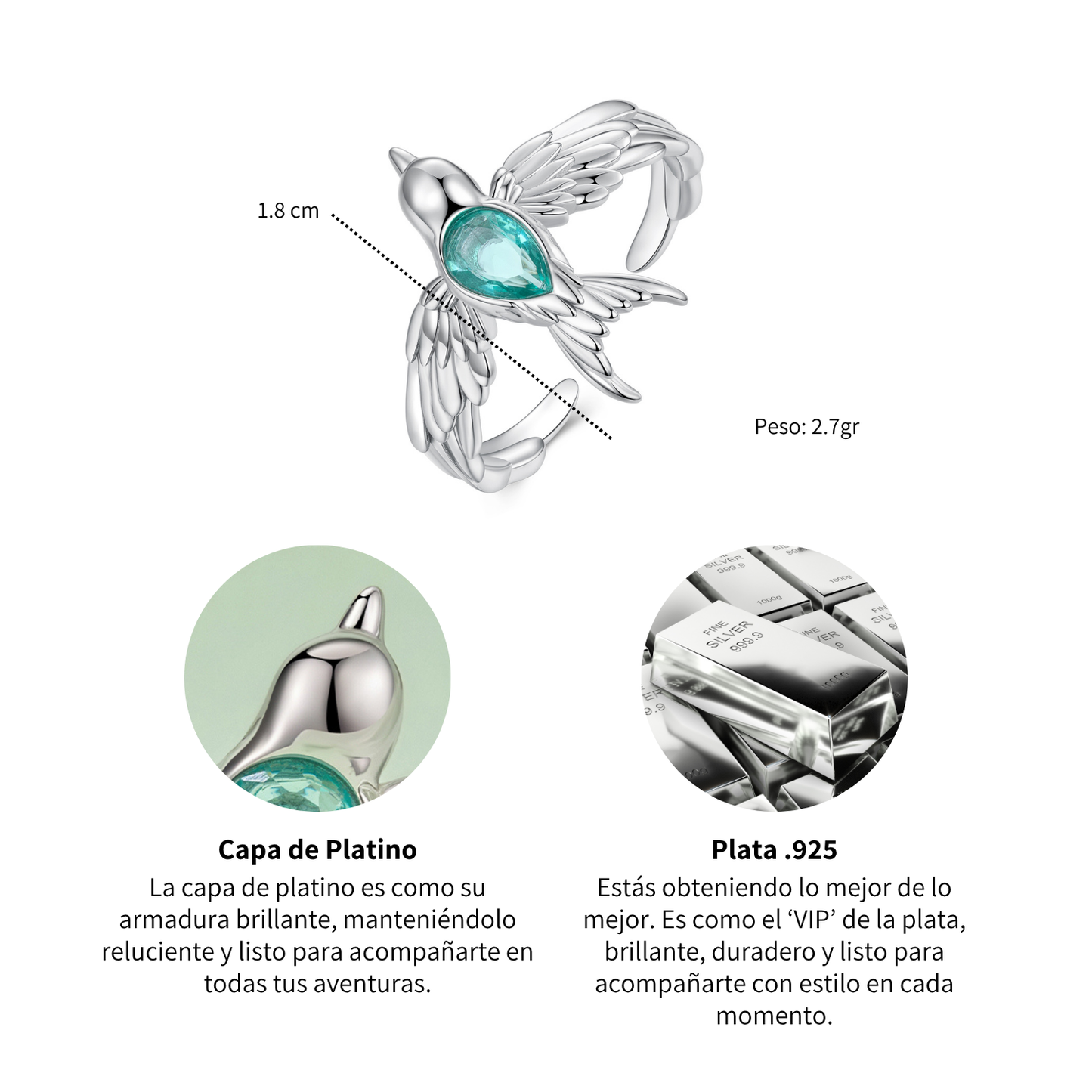Anillo Vuelo - Plata .925