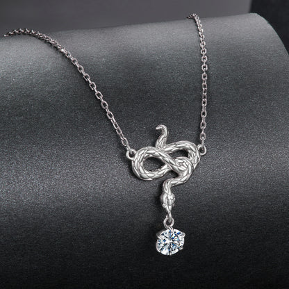 Collar Serpiente Moissanita - Plata .925