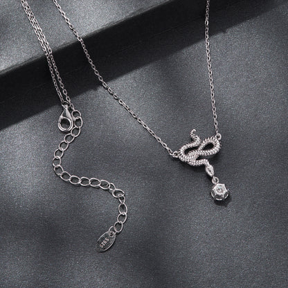 Collar Serpiente Moissanita - Plata .925