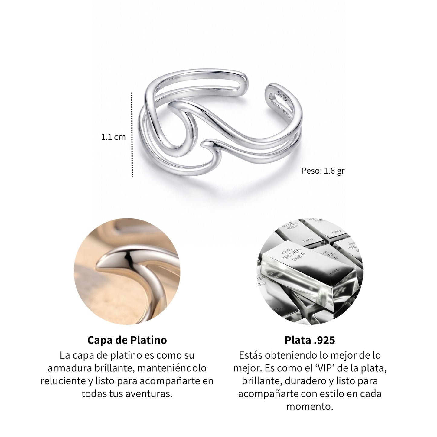Anillo Marea - Plata .925