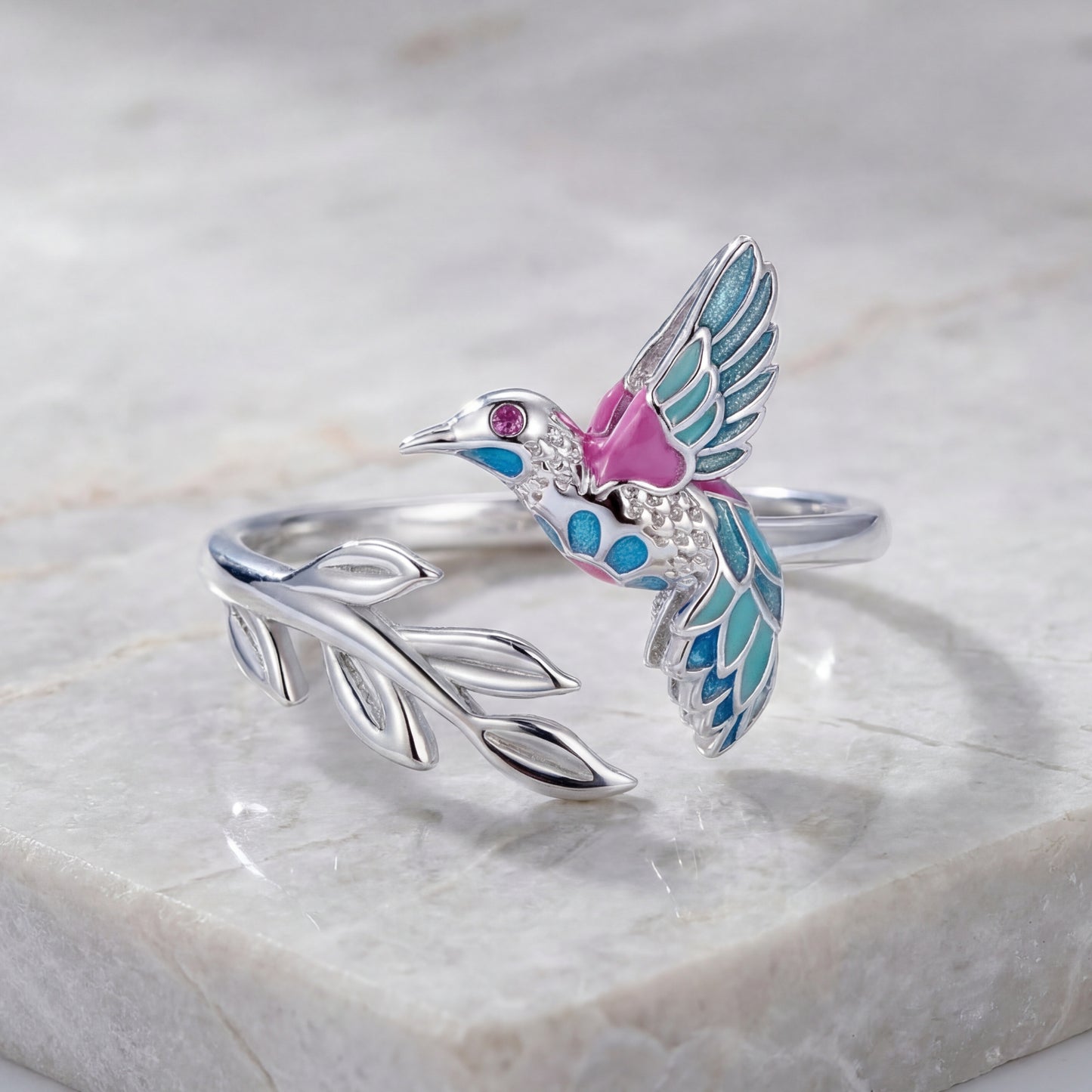 Anillo Colibrí Aura - Plata .925