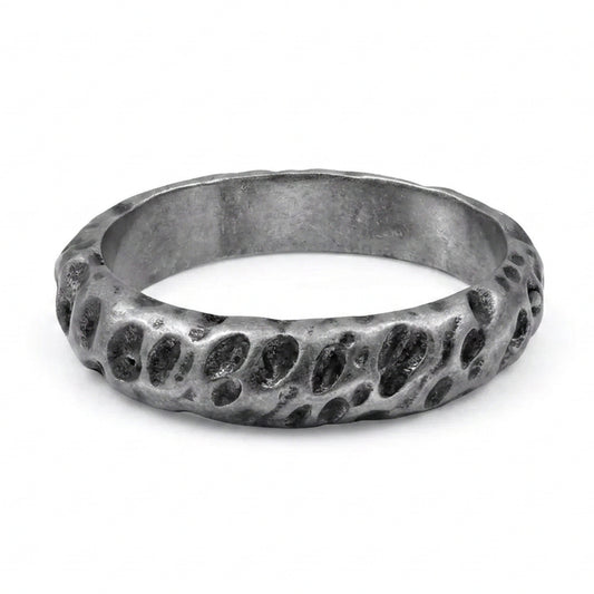 Anillo Crater - Acero Inox.