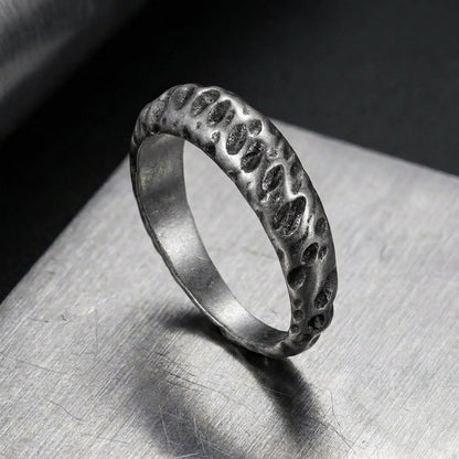 Anillo Crater - Acero Inox.