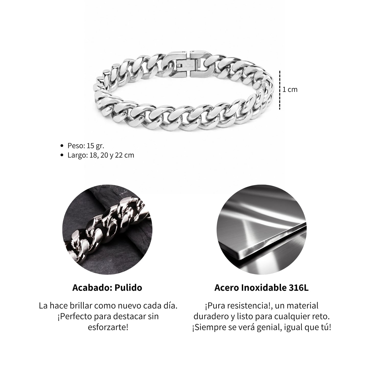 Pulsera César - Acero Inox.