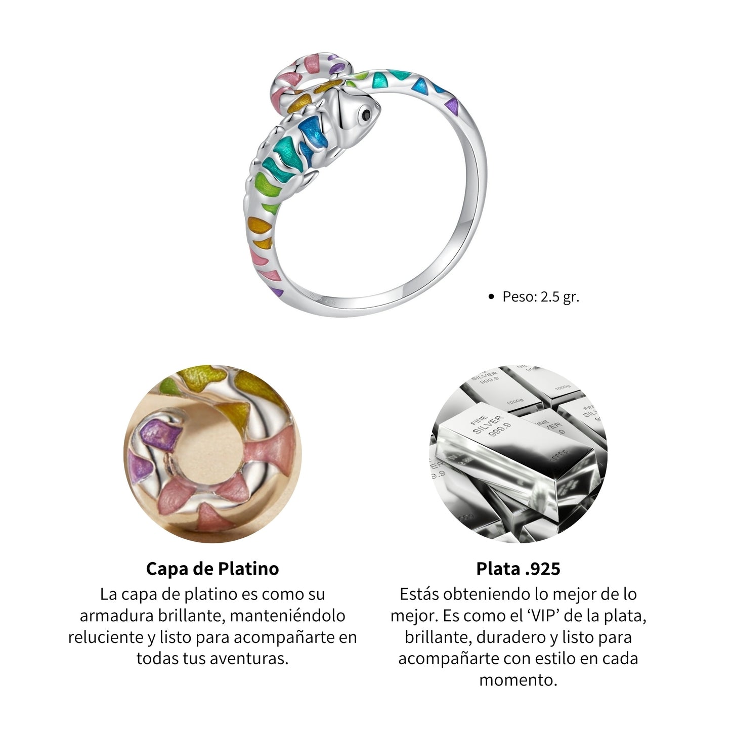 Anillo Camaleón - Plata .925