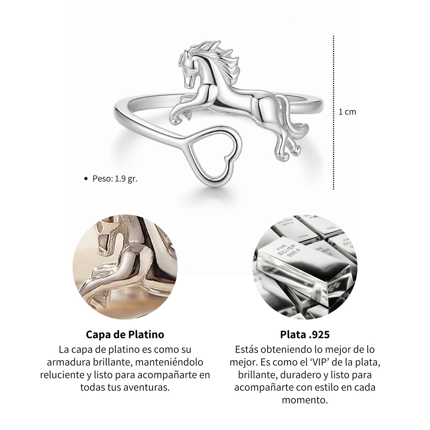 Anillo Corazón Salvaje - Plata .925