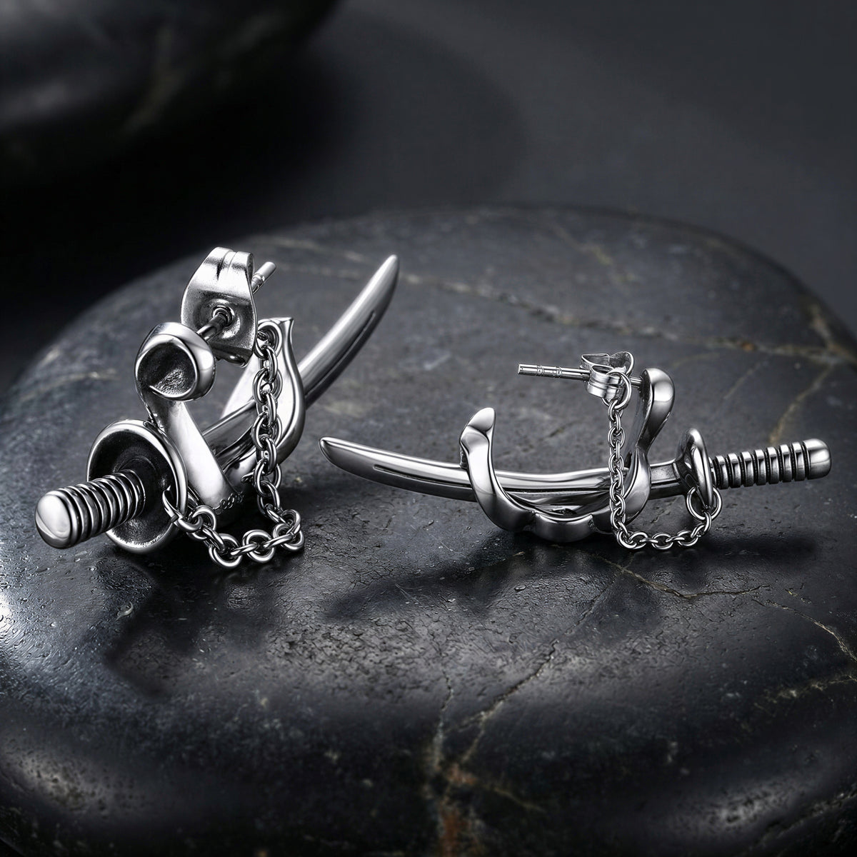 Aretes Katana - Acero Inox.