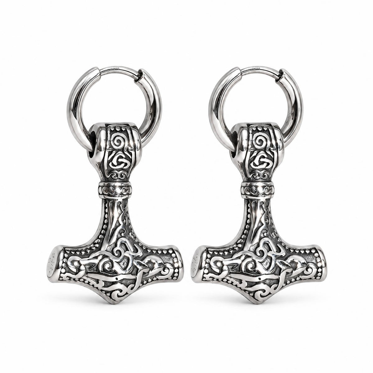 Aretes Mjölnir - Acero Inox.