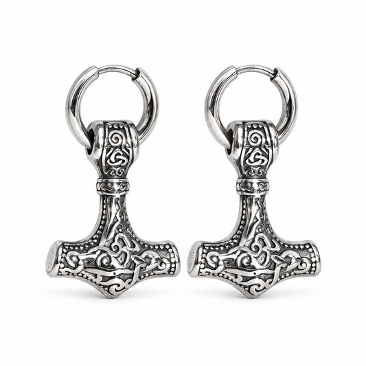Aretes Mjölnir - Acero Inox.