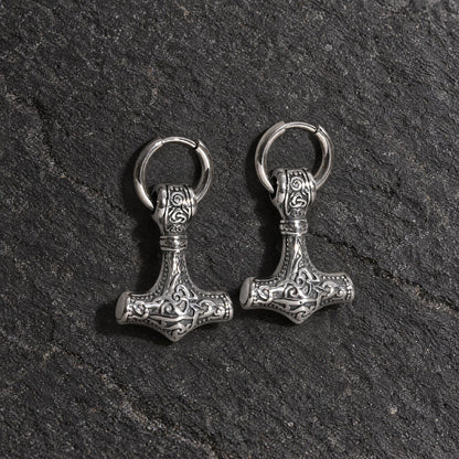 Aretes Mjölnir - Acero Inox.