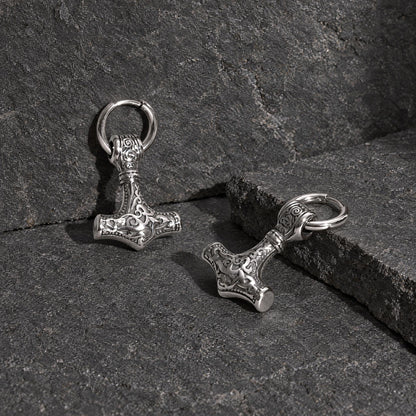 Aretes Mjölnir - Acero Inox.