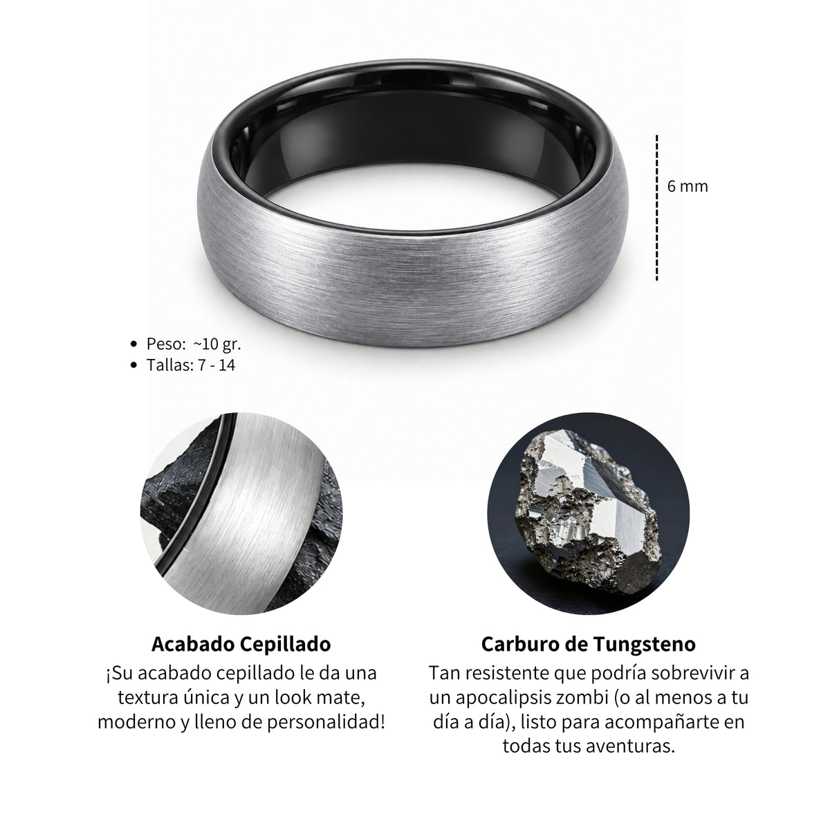 Anillo Titan - Tungsteno
