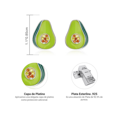 Aretes Aguacates - Plata .925